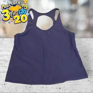 Navy blue tankini bathing suit top size S